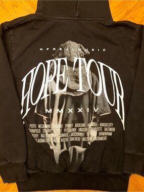 NF Hope Tour MMXXIV Hoodie Size Small Black Official Concert Merch NFRealMusic